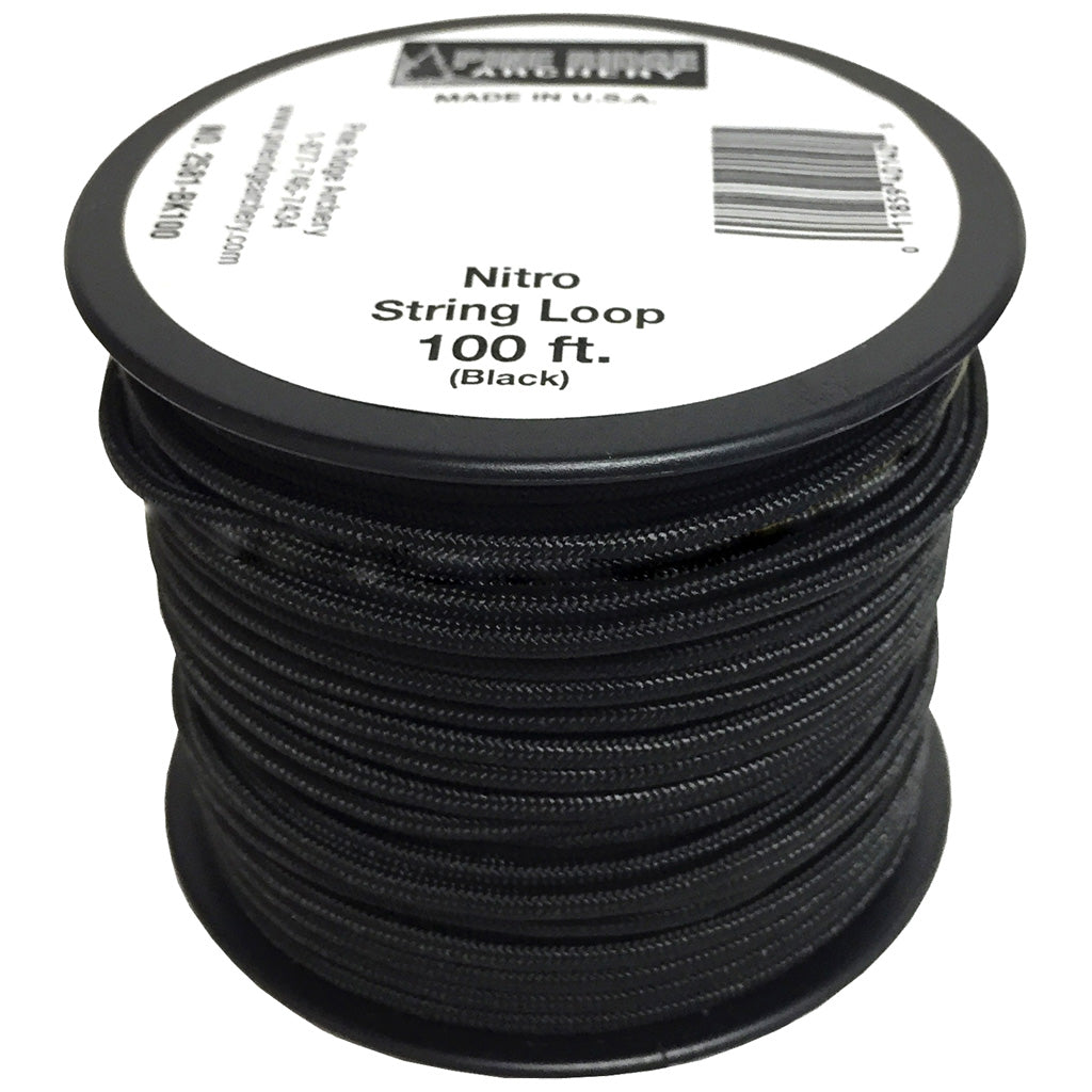 Pine Ridge Nitro Archery String Loop Black 100 ft. Roll
