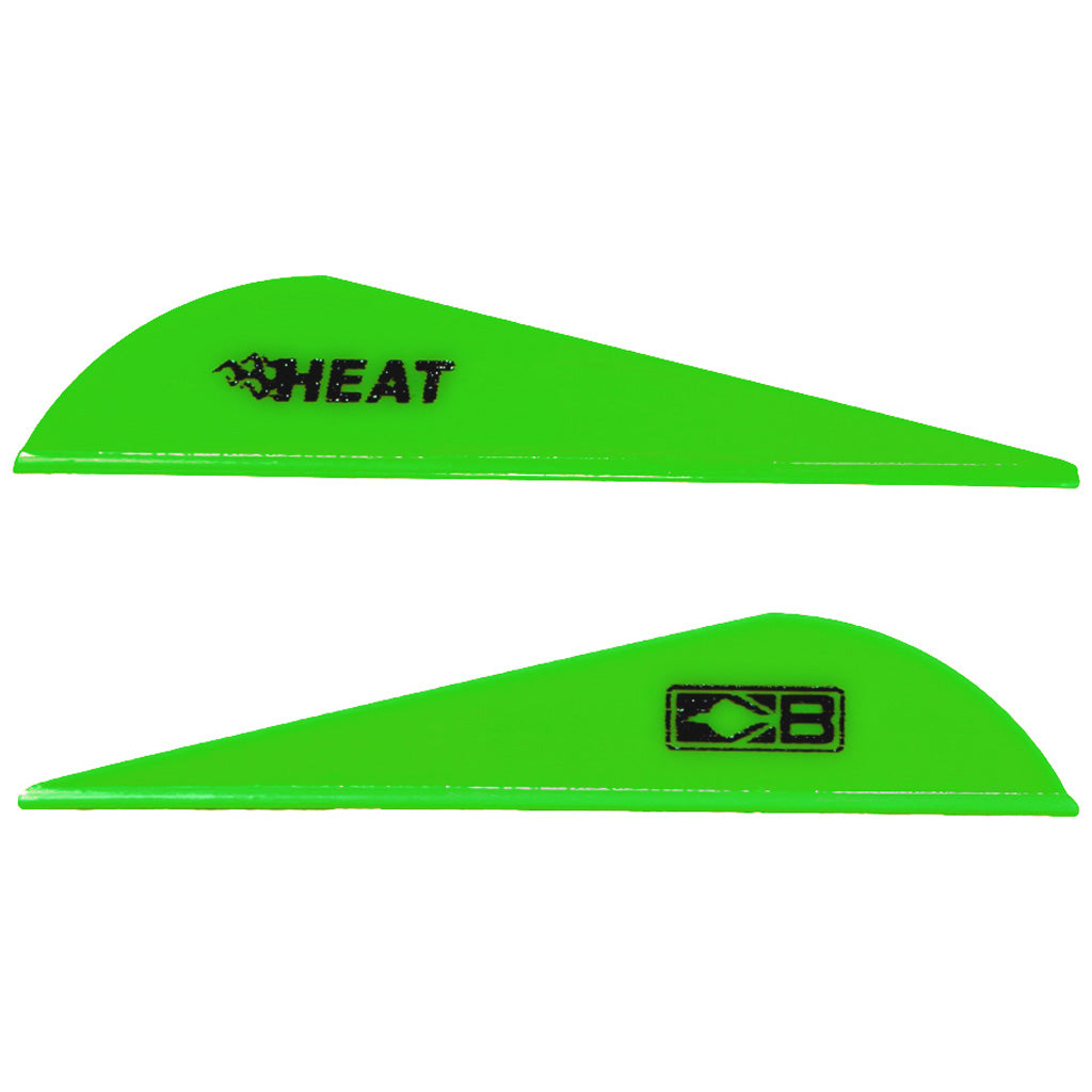 Bohning Heat Vanes 36 pk. Neon Green - Stiffer Material Hunting Vane