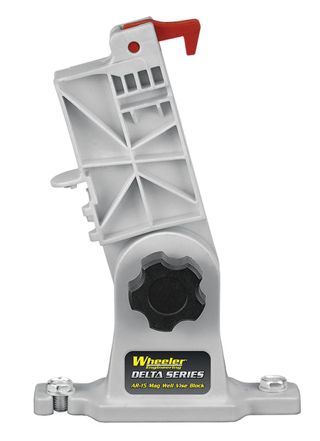 Wheeler 156211 Delta Series AR-15 Magazine Well Vise Block Gray Polymer Bench Mount