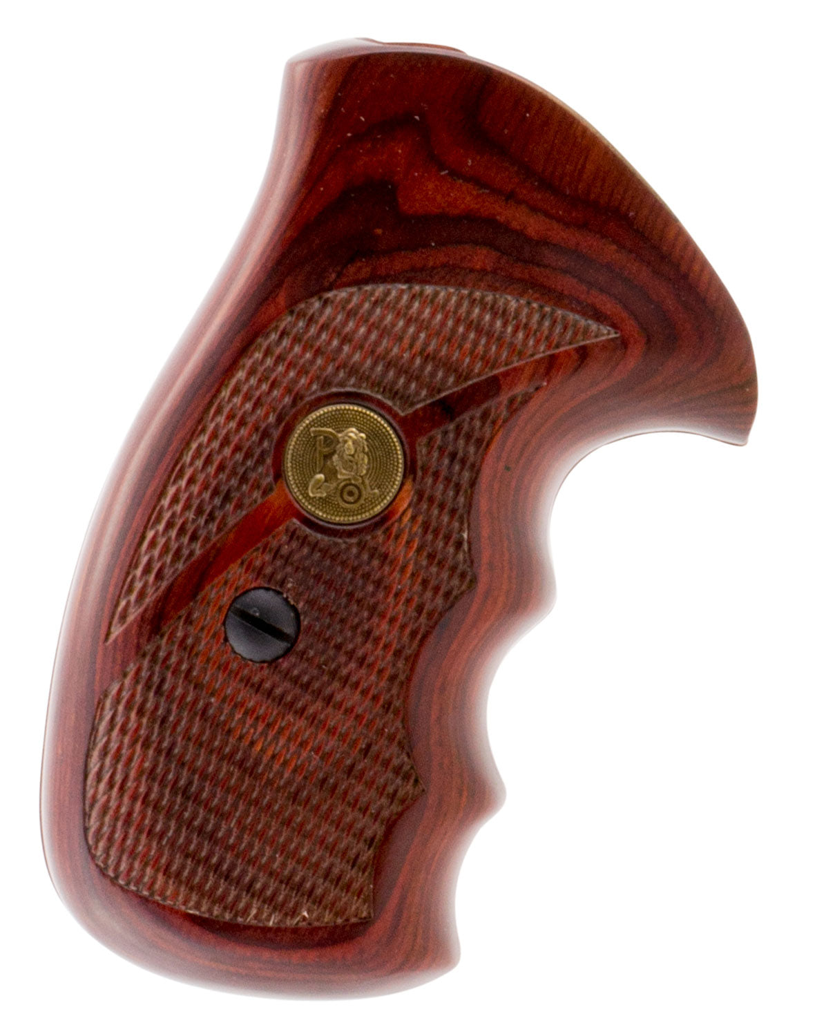 Pachmayr 63020 Checkered Rosewood Laminate Renegade Grip with Finger Grooves for Smith & Wesson K/L Frame