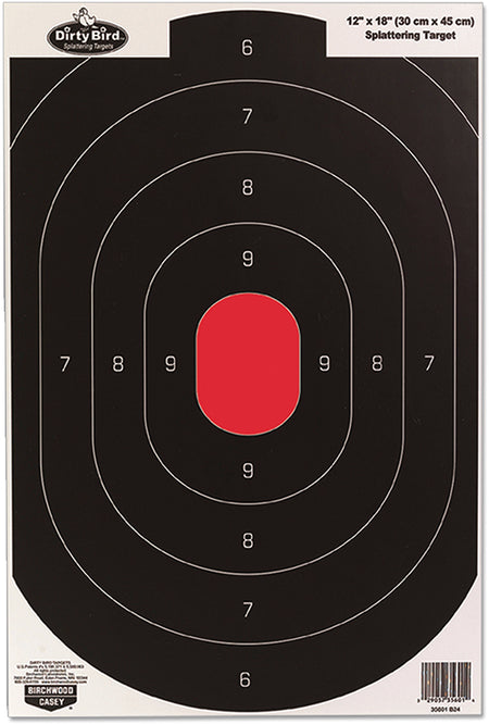Birchwood Casey 35608 Dirty Bird Splattering Silhouette Hanging Tagboard Pistol Targets 8 Pack