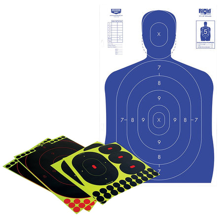 Birchwood Casey 34602 Shoot-N-C Silhouette Reusable Target Kit with Pasters Self-Adhesive Multi-Color