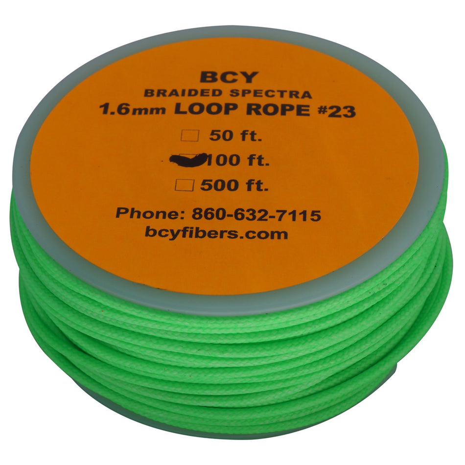 BCY 23 D-Loop Bowstring Release Loop Material Neon Green 100 Feet