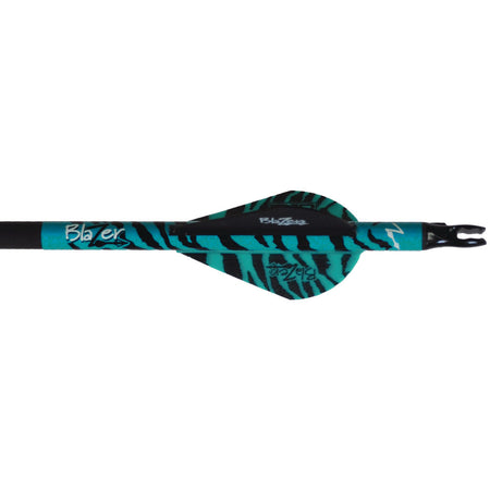 Bohning Blazer 2 in. Arrow Vanes Teal Tiger 36-Pack