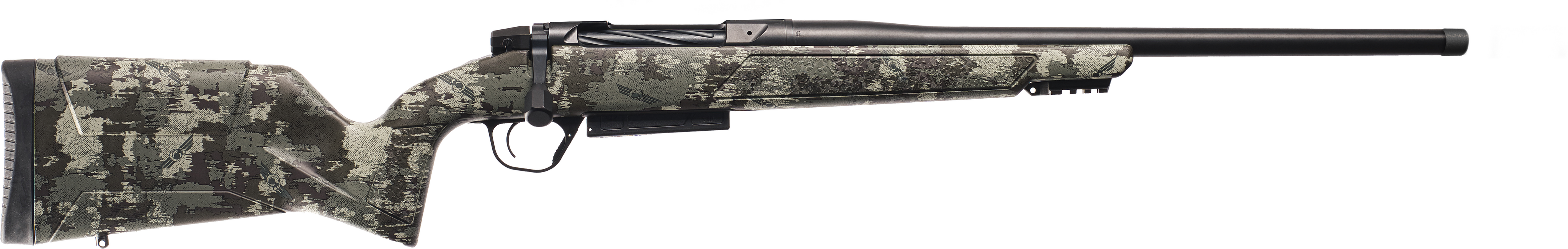 Christensen Arms 801-15037-03 Evoke Hunter 7mm BC 4+1 20" Black Cerakote Threaded Barrel, Receiver & Forend w/Picatinny Rail, Brush Camo Fixed Synthetic Stock