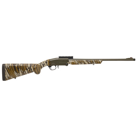 Charles Daly 930427 101 Compact 410 Bore Break Open 1rd Black Steel Single Shot Barrel & Receiver w/Picatinny Rail, Fixed Mossy Oak Bottomland Synthetic Stock, Beretta Benelli Mobil Choke System
