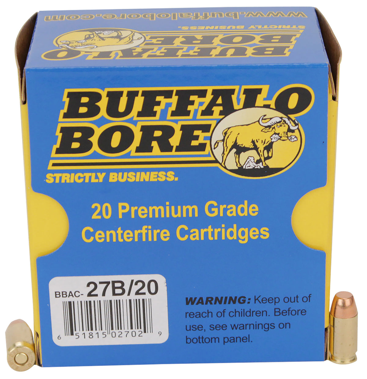 Buffalo Bore .380 ACP/Auto Personal Defense 95 grain Full Metal Jacket Flat Nose ammunition