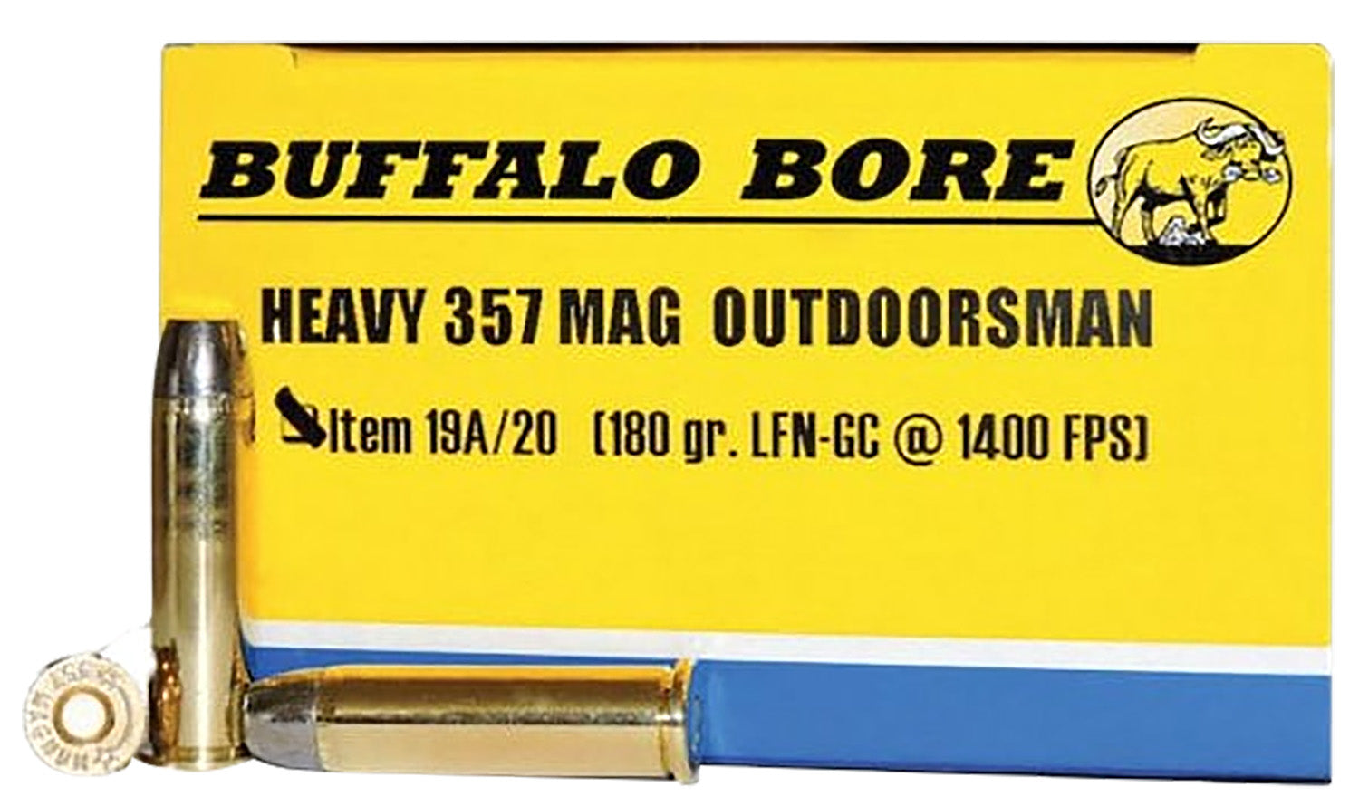 Buffalo Bore .357 Magnum Outdoorsman 180 grain Hard Cast Flat Nose ammunition