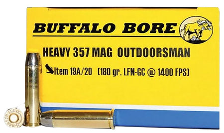 Buffalo Bore .357 Magnum Outdoorsman 180 grain Hard Cast Flat Nose ammunition