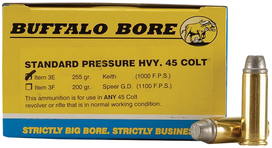 Buffalo Bore .45 Long Colt Standard Pressure 255 grain Gas Checked Soft Cast ammunition