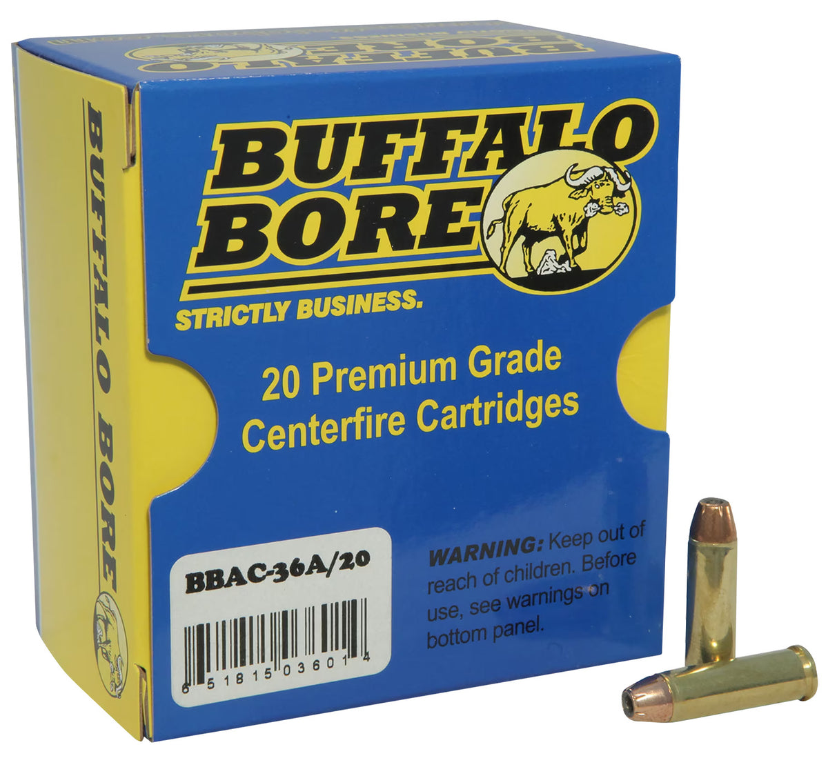 Buffalo Bore .444 Marlin Heavy 300 grain Semi-Jacketed Flat Point ammunition