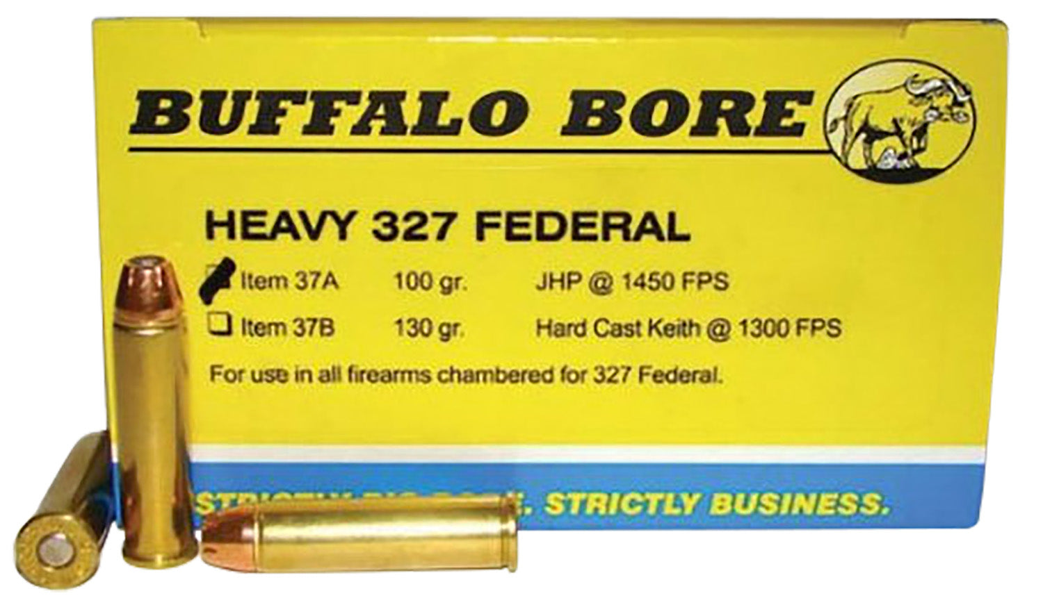 Buffalo Bore .327 Federal Mag Heavy 100 grain Jacketed Hollow Point ammunition