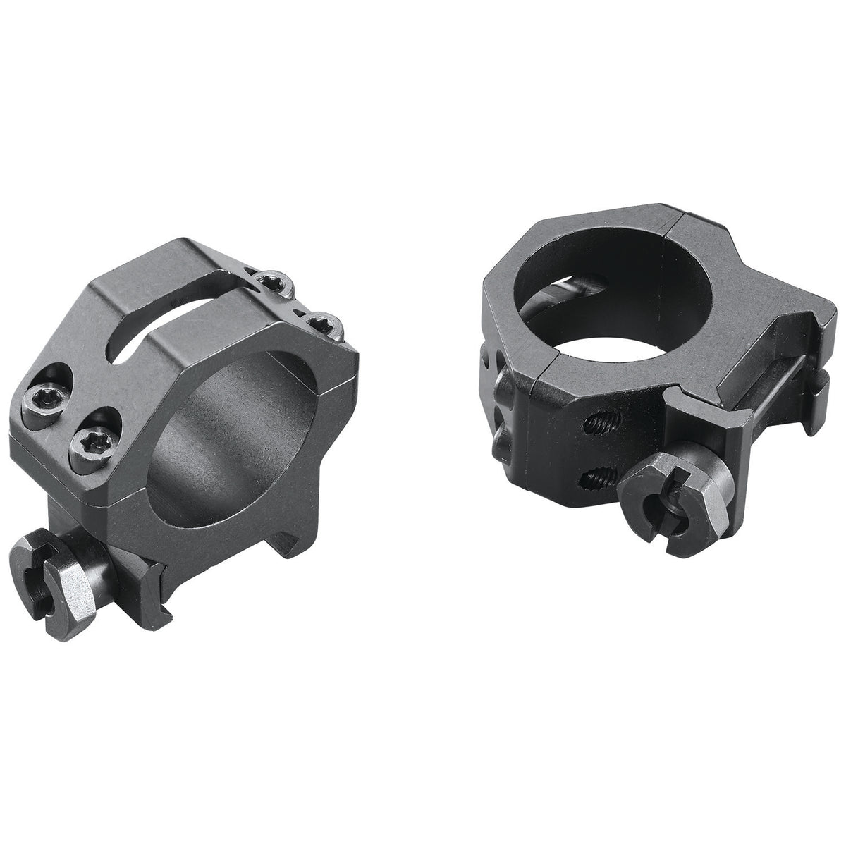Weaver Four-Hole Skeleton Ring Set 48360 1" Medium Matte Black