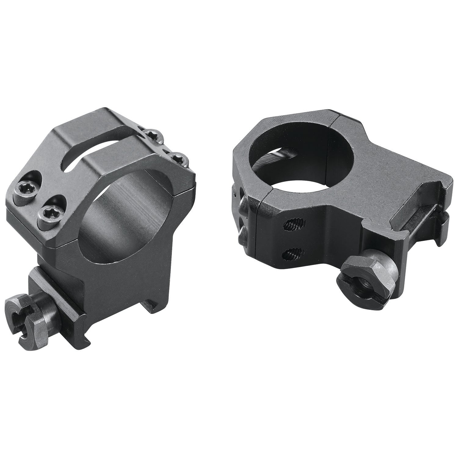 Weaver Four-Hole Skeleton Ring Set 48363 1" Extra Extra High Aluminum Matte Black