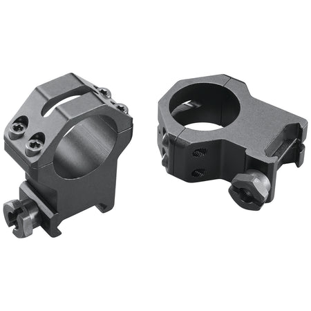 Weaver Four-Hole Skeleton Ring Set 48363 1" Extra Extra High Aluminum Matte Black