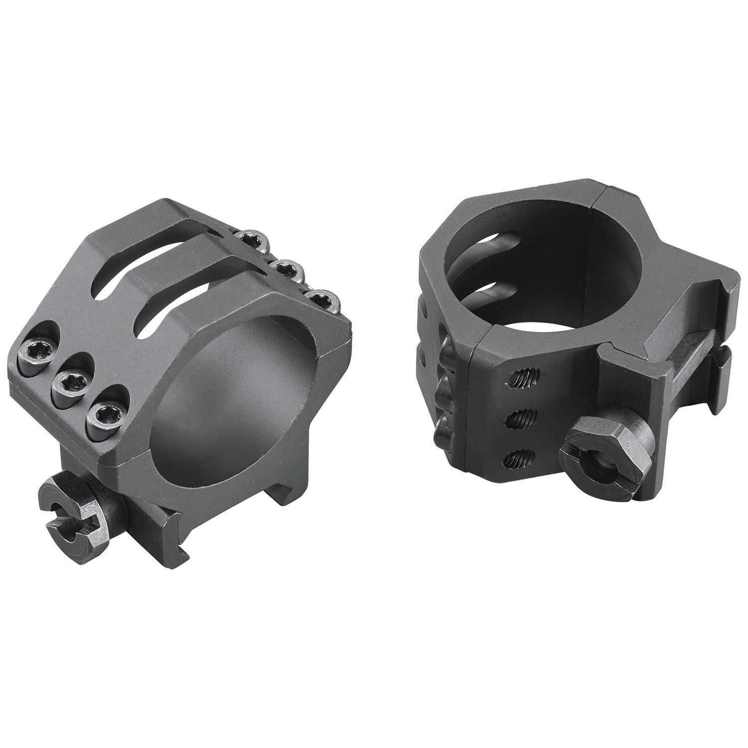 Weaver Six-Hole Picatinny Ring Set 99692 30mm Low Matte Black