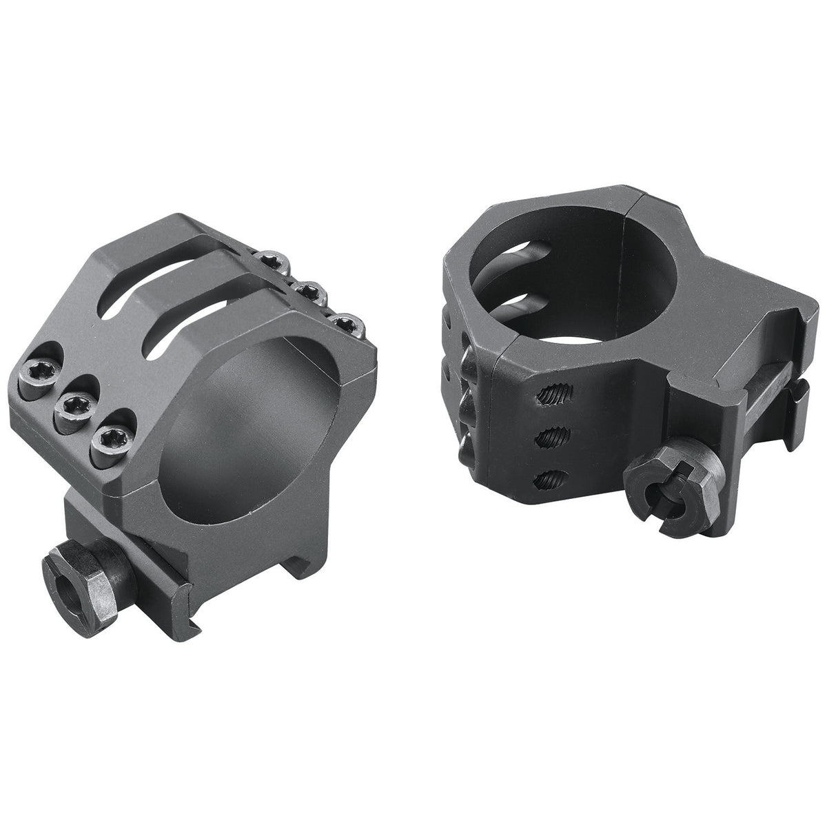 Weaver Six-Hole Picatinny Ring Set 99694 30mm High Matte Black