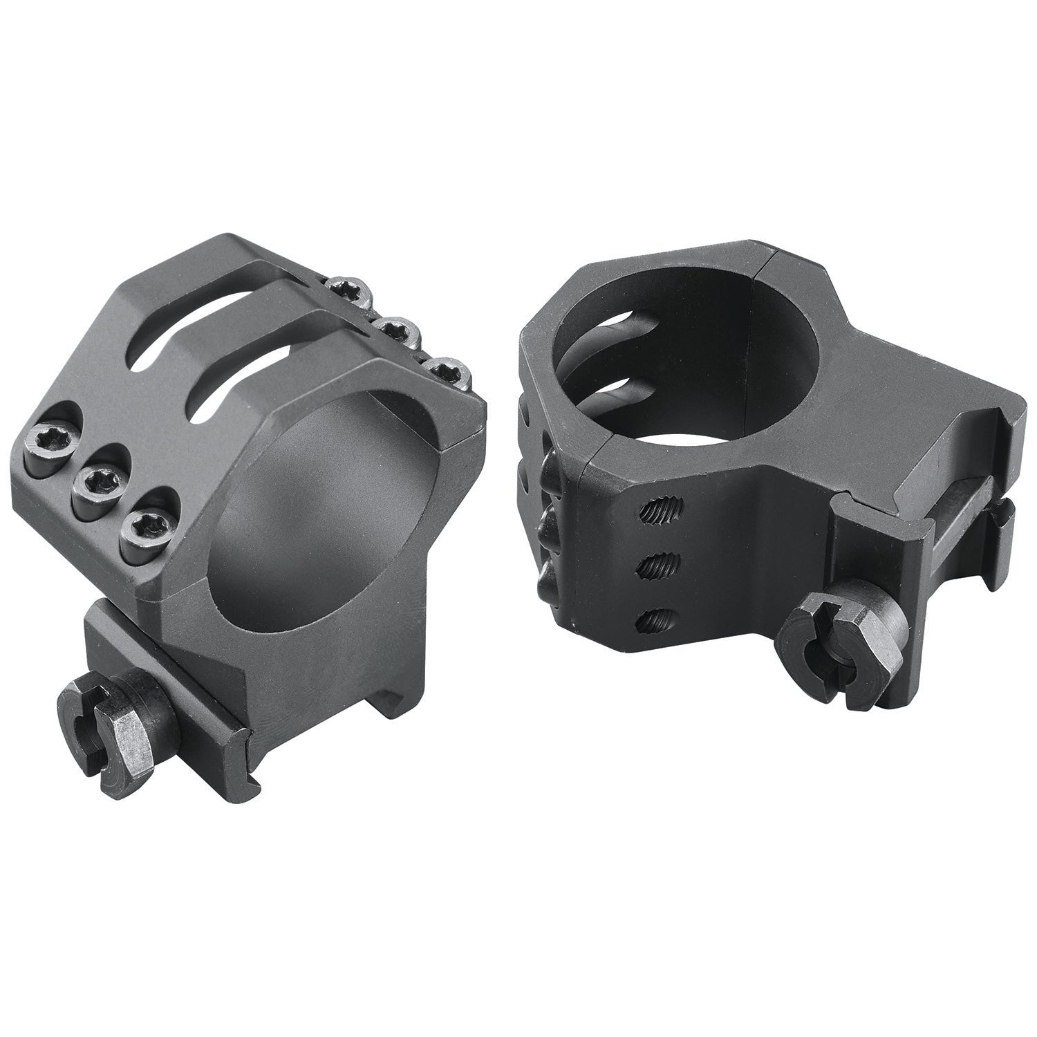 Weaver Six-Hole Picatinny Ring Set 99695 30mm Extra High Matte Black