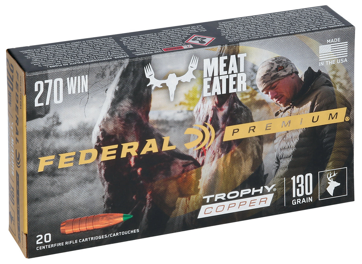 Federal Premium Trophy Copper 130 Grain .270 Winchester 3060 fps 029465063412