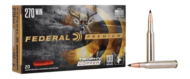 Federal Premium Trophy Copper 130 Grain .270 Winchester 3060 fps 029465063412