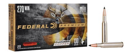 Federal Premium Trophy Copper 130 Grain .270 Winchester 3060 fps 029465063412