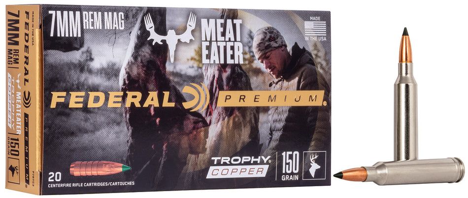 Federal Premium Trophy Copper 150 Grain 7mm Remington Mag 3025 fps 029465063467