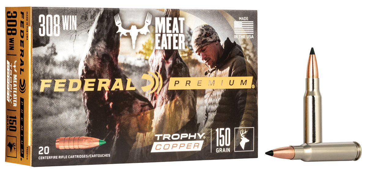Federal Premium Trophy Copper 150 Grain .308 Win / 7.62x51mm 2820 fps 029465063481