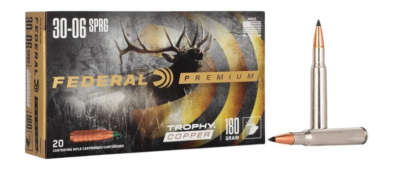Federal Premium Trophy Copper 180 Grain .30-06 Springfield 2700 fps 029465063535