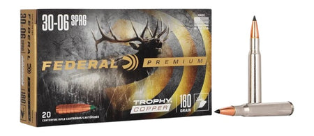 Federal Premium Trophy Copper 180 Grain .30-06 Springfield 2700 fps 029465063535