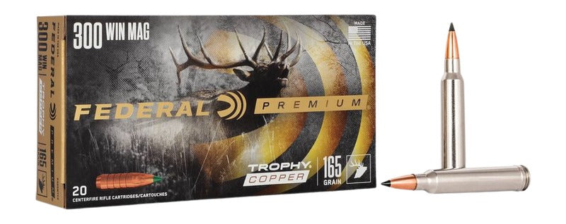 Federal Premium Trophy Copper 165 Grain .300 Winchester Mag 3050 fps 029465063511