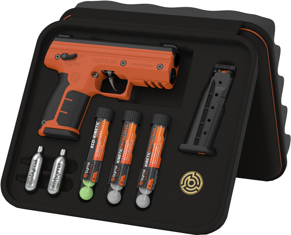 Byrna SD Kinetic Kit in Orange w/ 2 Mags and Rounds