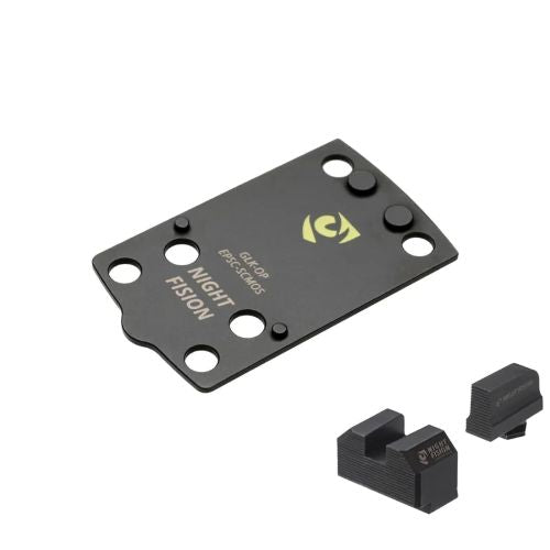 Night Fision Holosun EPS Carry Optic Plate & Blank Sights Glock 43X MOS