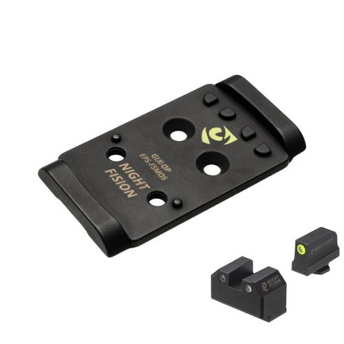 Night Fision Holosun EPS Optic Plate & Night Sight Combo Glock FS MOS