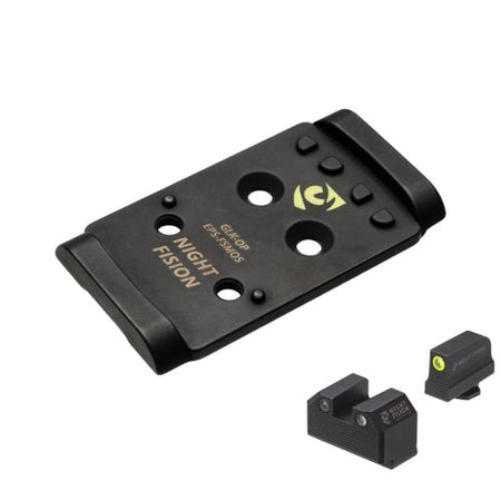 Night Fision Holosun EPS Optic Plate & Night Sight Combo Glock FS MOS