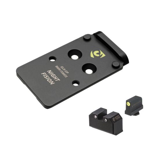 Night Fision Trijicon RMR / Holosun 507C Optic Plate & Night Sight Combo Glock FS MOS
