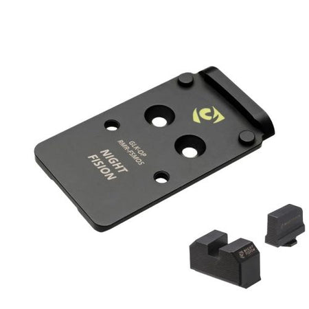 Night Fision Trijicon RMR / Holosun 507C Optic Plate & Blank Sights for Glock