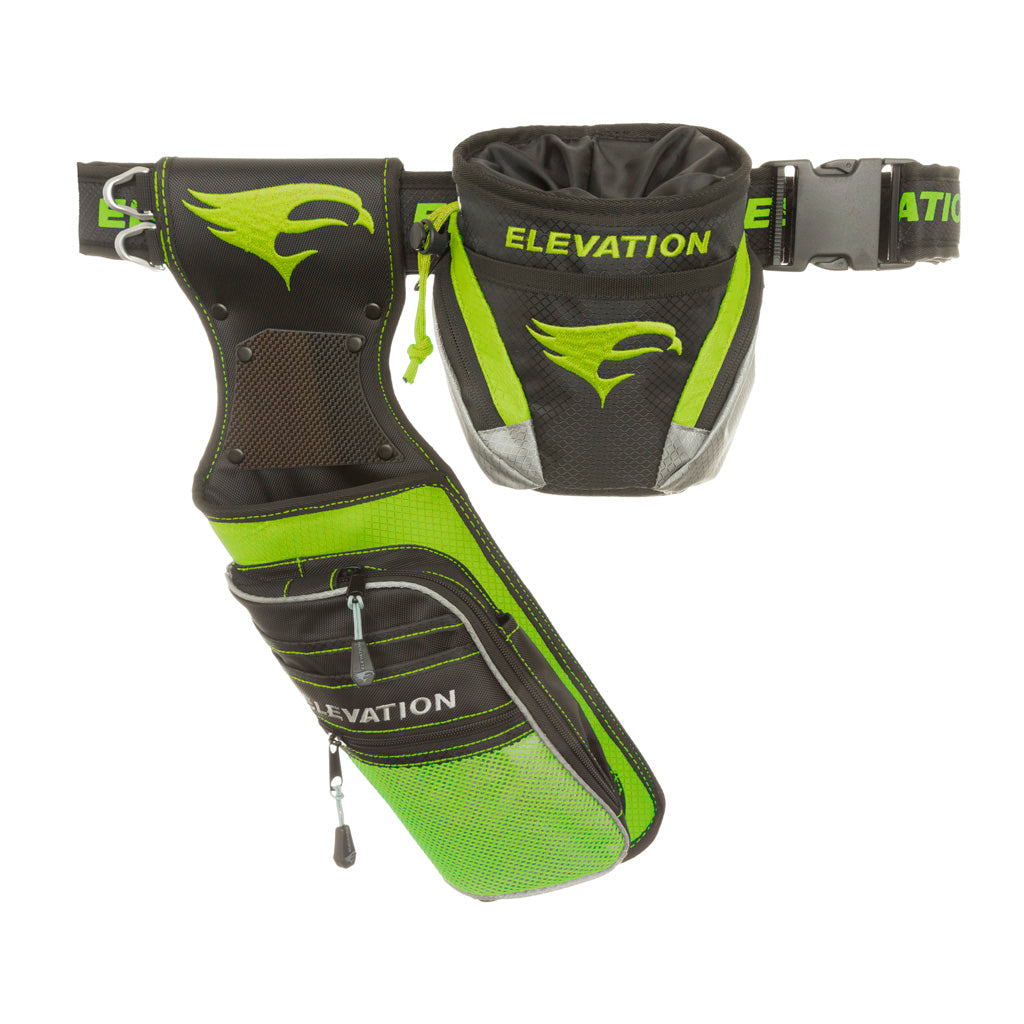 Elevation Nerve Archery Field Quiver Package Green RH with Pro Belt