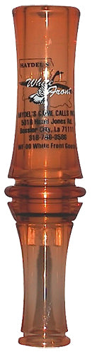 Haydel's Game Calls WF00 White Front Open Goose Call - Specklebelly Sounds, Brown Acrylic
