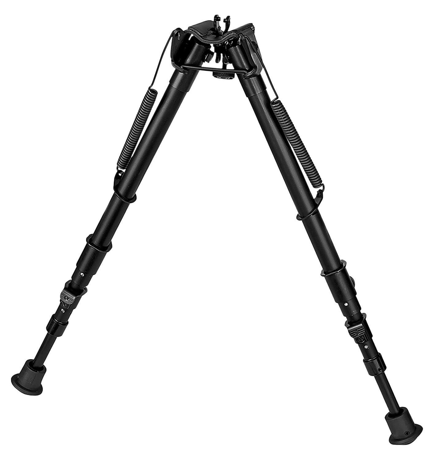 Harris 25C1A2 Bipod Non-Swivel Stud Mount 13.5-27" Black Steel/Aluminum Rubber Feet