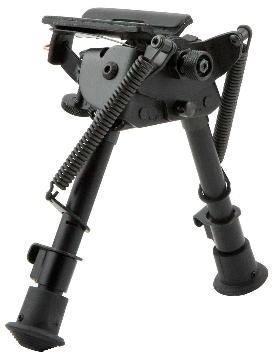 Harris BRM1A2 Bipod Non-Swivel 6-9" Black Steel/Aluminum Notched Adjustable Legs