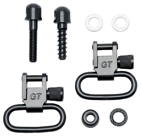GrovTec GTSW07 1" Locking Air Rifle Swivel Set – Detachable, Black Oxide, Crosman 1400 Compatible