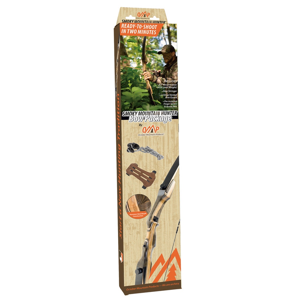 October Mountain 62 in. Smoky Mountain Hunter Bow Package 45 lbs. RH Ready-to-Shoot