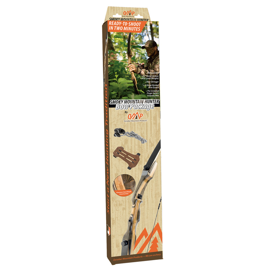 October Mountain 62 in. Smoky Mountain Hunter Bow Package 45 lbs. RH Ready-to-Shoot