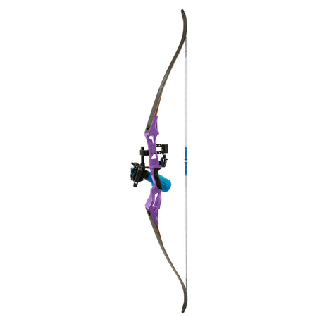 Fin Finder Bank Runner Recurve Bowfishing Package Winch Pro Bowfishing Reel Purple 35 lbs Right Hand