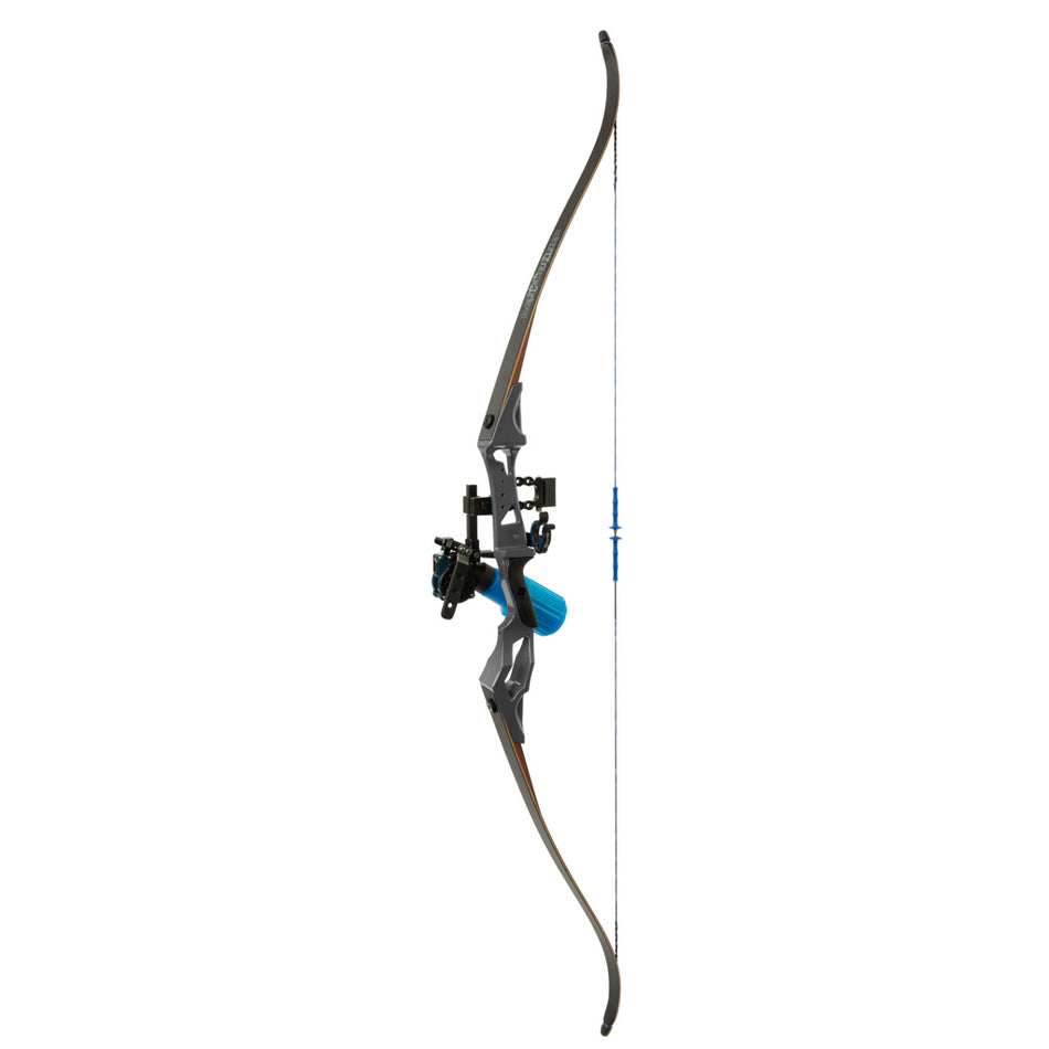 Fin Finder Bank Runner Recurve Bowfishing Package Winch Pro Bowfishing Reel Black 35 lbs Right Hand