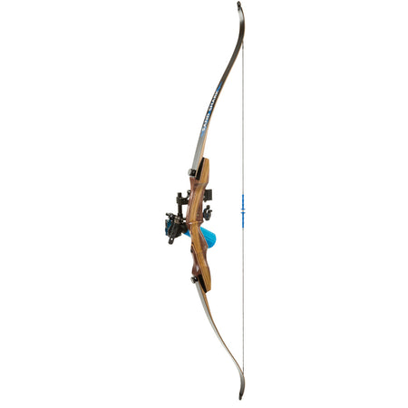 Fin Finder Sand Shark Recurve Bow Package with Winch Pro Bowfishing Reel 62 inch 35 lb Right Hand