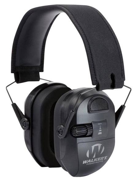 Walker's 26 dB Ultimate Electronic Ear Muff Over-the-Head Black Polymer 9x Enhancement