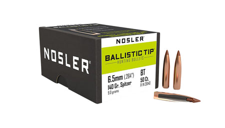 Nosler 26140 Ballistic Tip 6.5 Creedmoor 140 Grain Polymer Tip Bullets 50/Box