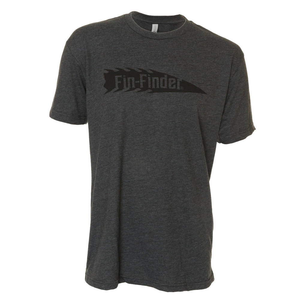 Fin Finder Barb Stingray Design Tee Charcoal Large