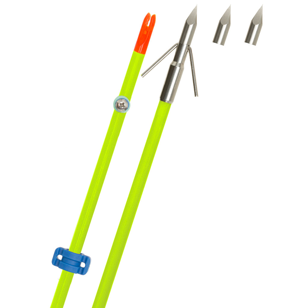 Fin Finder Raider Pro 32in Bowfishing Arrow Flo Green Riptide Tip
